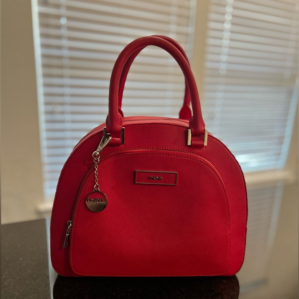 DKNY Saffiano Leather Dome Bag